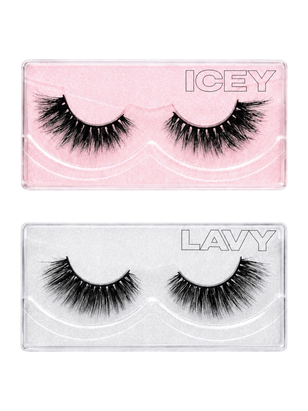 FALSE EYELASHES IN ICEY & LAVY 2PCS - BRAND NEW